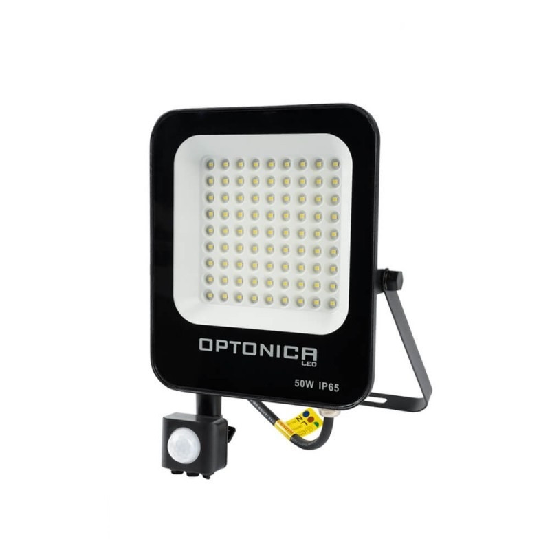 Image of Optonica LED mozgásérzékelős reflektor 50W 4500lm 4500K fehér 90º 5781
