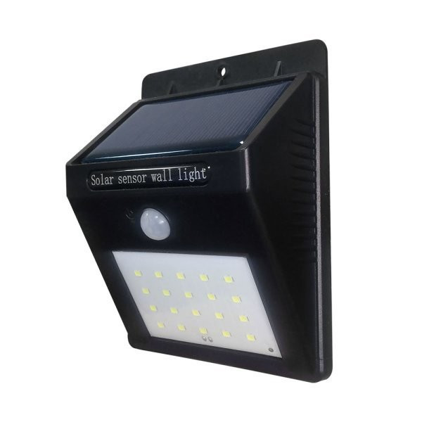 Image of OPTONICA LED Napelemes Mozgásérzékelős Kerti Fali Lámpa 110lm 0,75W hideg fehér 7405