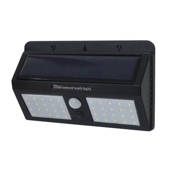 Image of Optonica LED Napelemes Mozgásérzékelős Kerti Fali Lámpa 220lm 1,5W hideg fehér 7406