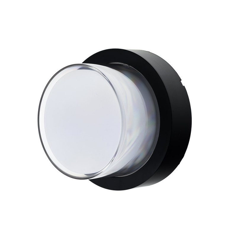Image of OPTONICA LED 15 W fali lámpa kerek fekete IP65 semleges fehér/ 7533