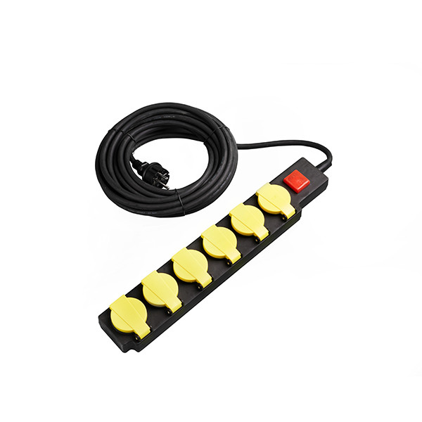 Image of Optonica Power Strip 6 aljzat IP44 + BE/KI gomb / 7614
