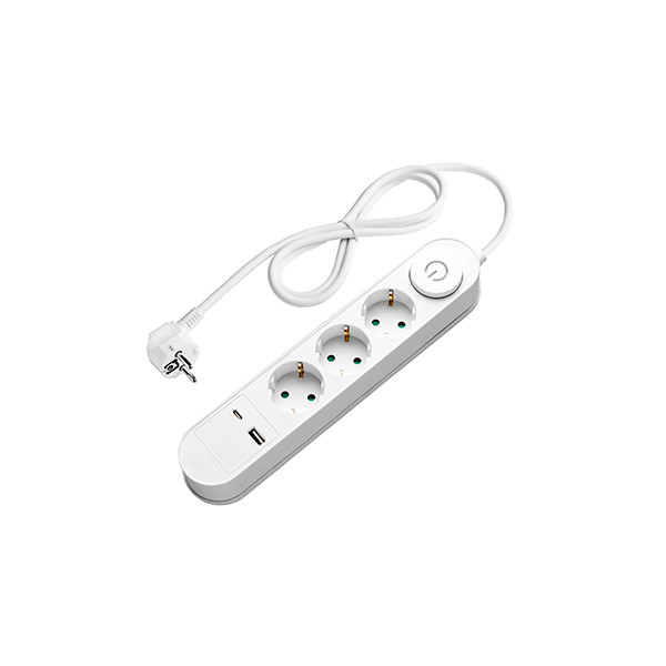 Image of Optonica Power Strip 3 aljzat + ON/OFF gomb és USBx2 / 7617