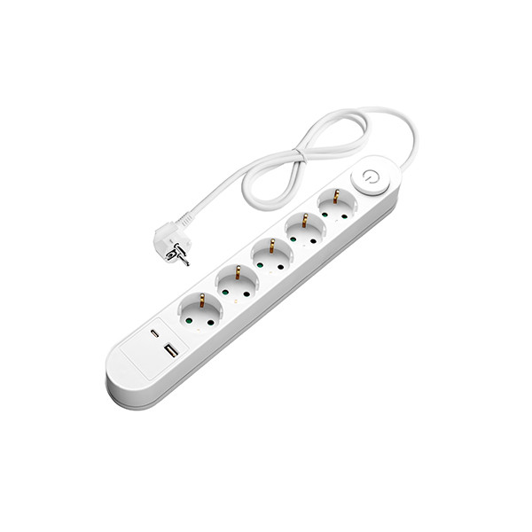 Image of Optonica Power Strip 5 aljzat + ON/OFF gomb és USBx2 / 7618