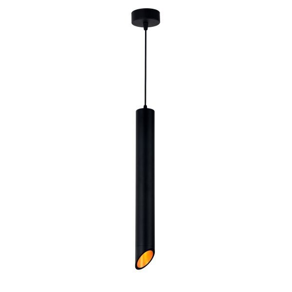 Image of optonica függesztett dekor alumínium cső lámpa fekete külső, GU10-es foglalattal, 9052
