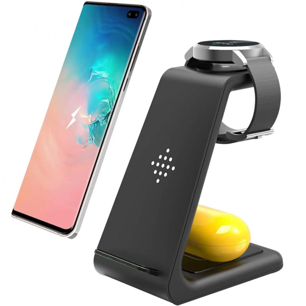 Image of Optonica asztali 3in1 vezeték nélküli tőltőállomás Samsung készülékekhez Galaxy Buds, Galaxy Watch 9501
