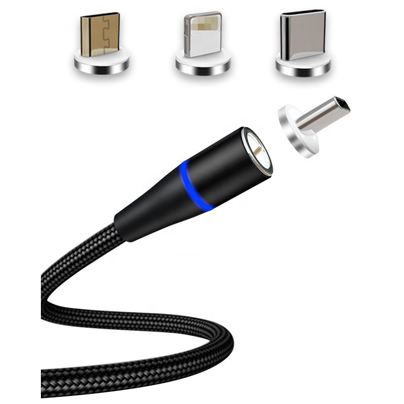 Image of Optonica USB kábel mágneses cserélhető fejekkel 3 az 1-ben 1m 9516