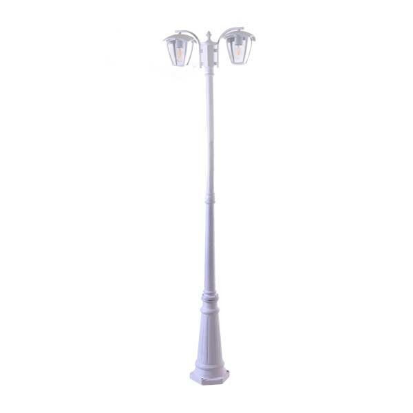 Image of OPTONICA kerti állólámpa /matt fehér /LED/ 2xE27 / 200cm / GD9314