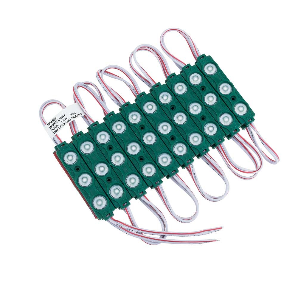Image of OPTONICA LED MODUL 3-2835/160°/ DC12V / 1,5W / 75x15mm/ zöld /MO4526