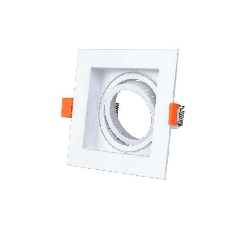 Image of Optonica Beépíthető spot keret, négyzetes, GU10-es foglalat, fehér / MAX 35W/ IP20 / OT2050