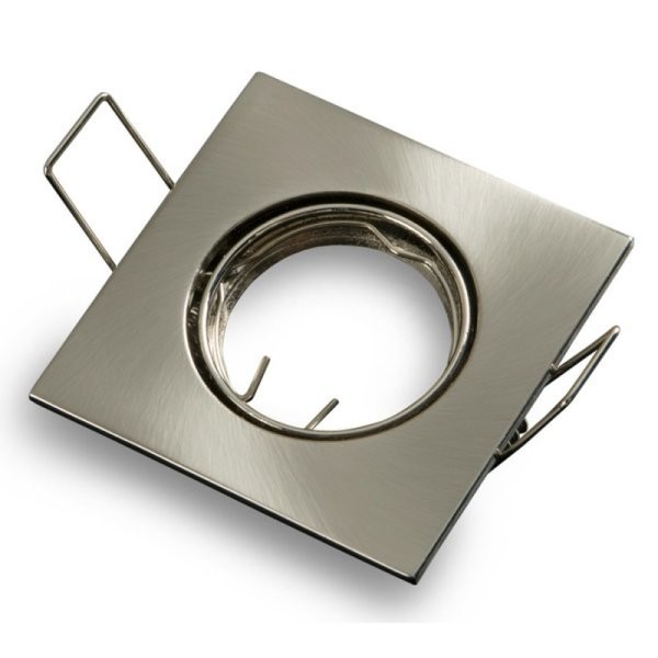 Image of Optonica inox GU10/MR16 spot lámpa keret beépíthető négyzet alakú Ø7cm 5074