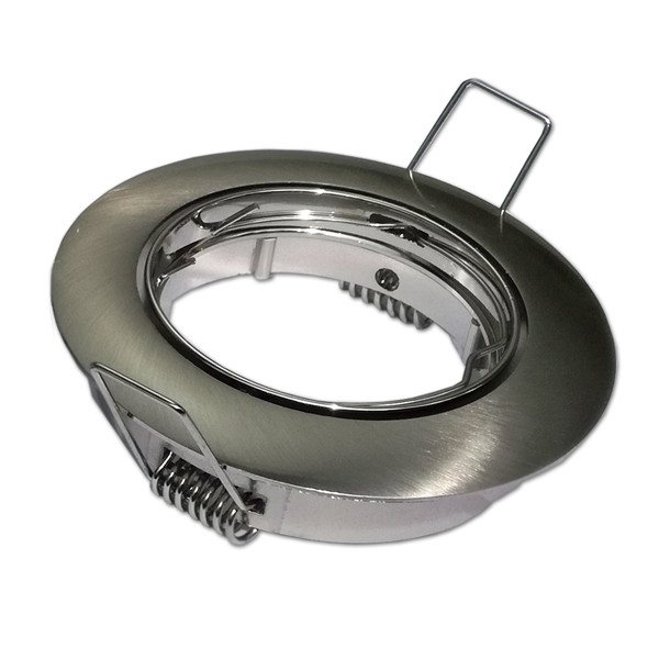 Image of Optonica inox GU10/MR16 spot lámpa keret beépíthető kör alakú billenthető 45º Ø7cm 5171