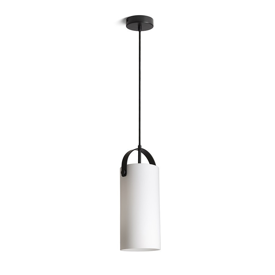 Image of RENDL JULIETTA 31 függö lámpa opál üveg/fekete 230V E27 20W