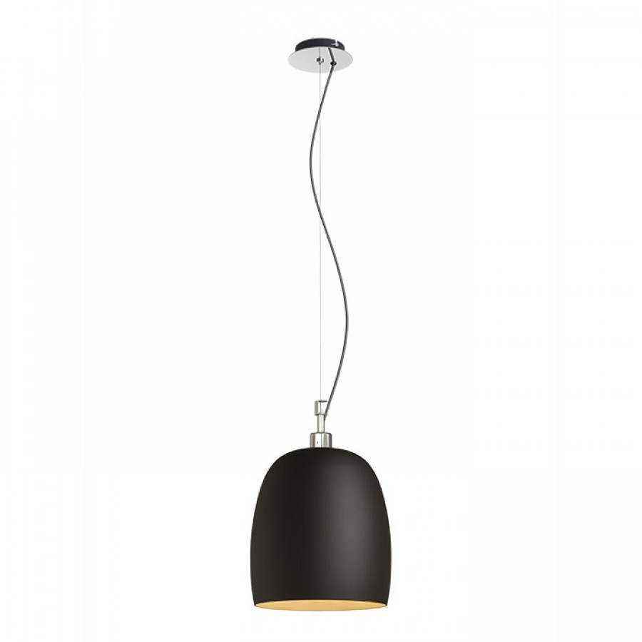 Image of RENDL COROA NEW 28 függö lámpa fekete króm 230V E27 53W