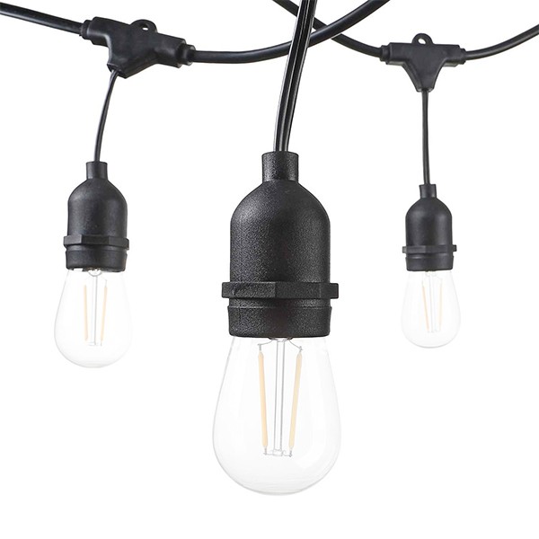 Image of Optonica sorolható kültéri fényfüzér 15db E27 foglalattal/14.4m/ IP65/OT5051