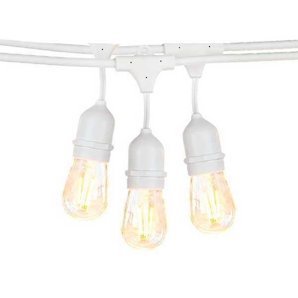 Image of Optonica sorolható kültéri fényfüzér 10db E27 foglalattal/6m/fehér/ IP65/OT5055